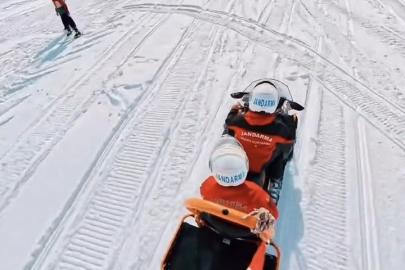 Abalı Kayak Merkezi’nde JAK timlerinden güvenlik devriyesi
