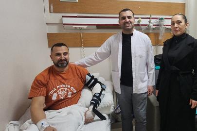 Batman'da 200 kiloluk ağırlık sonrası kopan tendon ameliyatla onarıldı