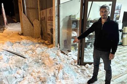 Çatıda biriken kar dehşeti: İş yeri sahibi ölümden döndü