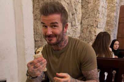 Fırının başına geçmeyi ihmal etmedi: David Beckham'ın kebap keyfi