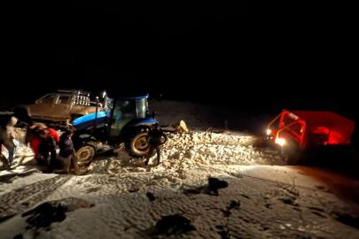 Off-road için gittikleri dağda mahsur kalanlar kurtarıldı
