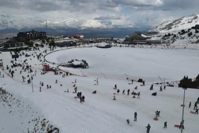 Türkiye’nin en uzun pistinde yoğunluk havadan görüntülendi