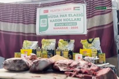 HÜDA PAR Elazığ Kadın Kollarından Gazze’de 1000 kişilik iftar