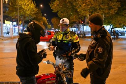Isparta’da motosiklet sürücülerine yönelik denetim