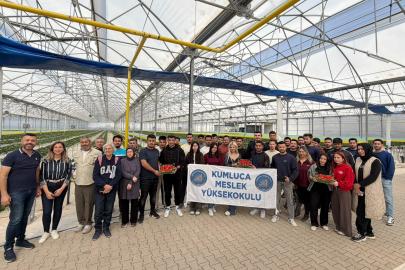 Öğrenciler topraksız tarım tesisini gezdi