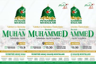 Batman'da Mevlid-i Nebi etkinliği düzenlenecek