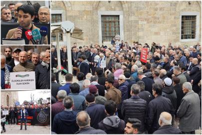 Bursa’da Filistin için tepki: İnsanlık rehin alınmıştır