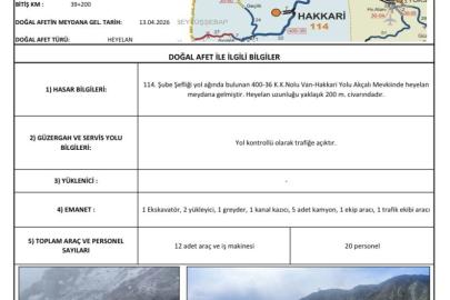 Hakkari yolundaki heyelan 200 metre uzunluğundaki alanı etkiledi