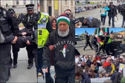 İngiliz hükümetinden işgalci siyonistlere destek, Filistin eylemcilerine baskı: 500’den fazla gözaltı