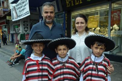 Üçüzler, 23 Nisan kutlamalarında ilgi odağı oldu