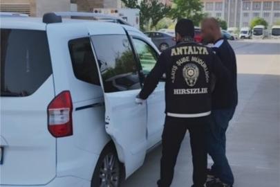 Antalya'da 410 bin lira değerinde ziynet eşyası çalan şahıs tutuklandı