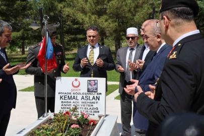 Elazığ il protokolünden kurban bayramı öncesi şehitliklere anlamlı ziyaret