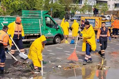 Gaziantep'te afet sonrası temizlik çalışmaları sürüyor