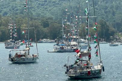 Küresel Sumud filosu Marmaris'te