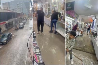 Doğubayazıt'ta sağanak sonrası sel meydana geldi