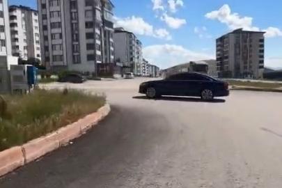 Elazığ’da sürücü plakasını kapatarak drift yaptı