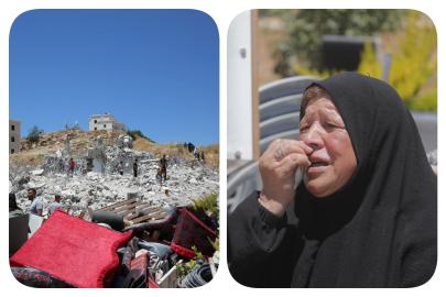 İşgalciler Filistinlilere ait 8 evi yerle bir etti, onlarcası sırada