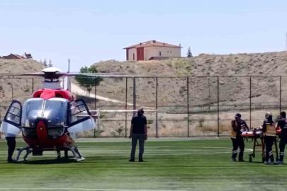 Kalp krizi geçiren hasta hava ambulansıyla Malatya’ya sevk edildi