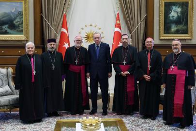 Cumhurbaşkanı Erdoğan Türkiye Katolik Episkoposlar heyetini kabul etti
