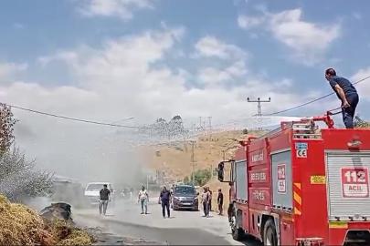 Hakkari’de saman balyaları alevlere teslim oldu