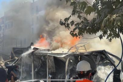 Malatya’da konteyner kentte yangın