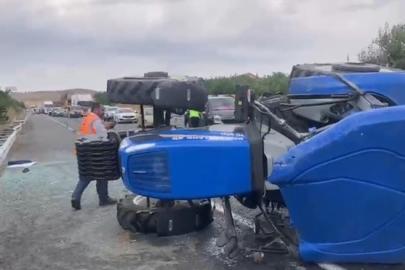 Malatya’da kontrolden çıkan traktör devrildi: 1 ağır yaralı