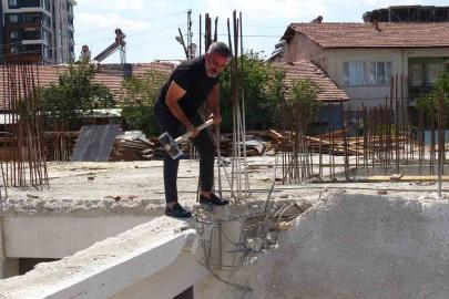Malatya’da müteahhit kalitesiz beton nedeniyle kendi inşaatını ihbar etti