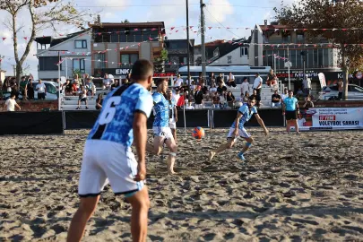 Sakarya Kocaali Sahili'nde futbol kupayla taçlandı