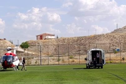 Darende’de 8 yaşındaki çocuk için ambulans helikopter havalandı