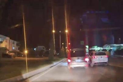 Elazığ’da makas atan sürücü kameraya yansıdı