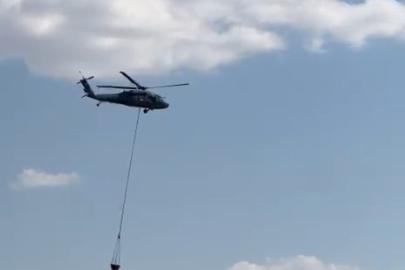 Elazığ’daki orman yangınına havadan müdahale başladı