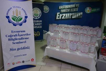 Erzurum’da coğrafi işaretler bilgilendirme semineri düzenlendi
