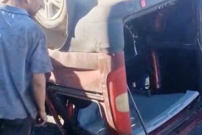 Erzurum’da takla atan araçta sürücü yaralandı